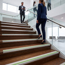 Screw fit aluminium stair nosing 60mm x 32mm with canvas coloured anti-slip insert