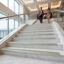 Screw fit aluminium stair nosing 60mm x 32mm with dolphin grey anti-slip insert