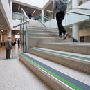 Cobalt blue insert option for 63x32mm aluminium anti-slip stair nosing