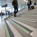 Midnight grey insert on 63x32mm aluminium anti-slip stair nosing profile