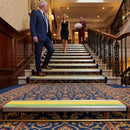 Yellow high-visibility insert on 63x32mm aluminium anti-slip stair nosing