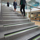 Screw-fit aluminium anti-slip stair nosing 63x32mm for indoor and outdoor use