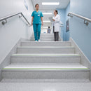 White insert option on 63x32mm indoor outdoor aluminium stair nosing