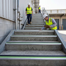 Screw-fit aluminium anti-slip stair nosing 71x55mm for indoor and outdoor use