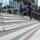 Dolphin grey insert on 91x32mm aluminium anti-slip stair nosing