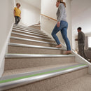 71x55mm stair nosing for carpet and laminate with dolphin grey insert