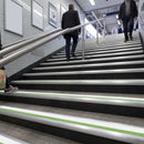 White insert option on 71x55mm screw-fit stair nosing for carpet and laminate stairs