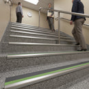 Midnight grey insert on 71x55mm anti-slip stair nosing profile