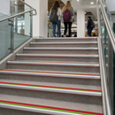 Red anti-slip insert colour for 71x55mm aluminium stair nosing