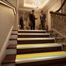 Yellow high-visibility insert on 71x55mm aluminium anti-slip stair nosing