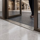 Brushed stainless effect 38mm cover strip for floor thresholds