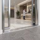 Designer satin finish on screw-fit 38mm aluminium cover strip
