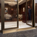 Light bronze colour on 38mm ramp threshold profile for laminate and LVT