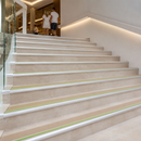 Beige anti-slip insert on 70x40mm heavy duty aluminium stair nosing