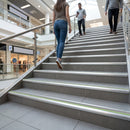 Dolphin grey insert variant of 70x40mm heavy duty aluminium stair nosing