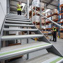 Ice grey insert on 70x40mm aluminium stair nosing for carpet and laminate