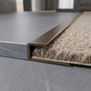 Antique bronze finish option for 13mm square edge naplock carpet trim