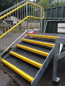 Standard Duty Anti-Slip GRP Stair Treads – 10-Year Guarantee | Fire Resistant, Lightweight, Easy Install | Non-Slip Fibreglass Stair Covers