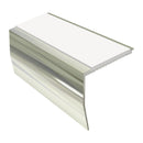 Heavy Duty Chevron Aluminium Stair Nosing 3.22m Single Insert 65mm Riser Slip-Resistant Durable for Medium Carpets & Smooth Flooring