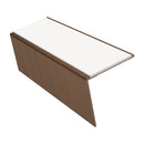 Rake Back Aluminium Stair Nosing 2.44m 56mm Tread PVC Insert