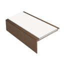 Square Aluminium Stair Nosing 2.44m Single Insert