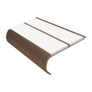 Bullnose Stair Nosing 2.75m Aluminium Double PVC Insert 39mm