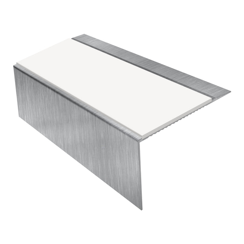 Square Ramp Back Aluminium Stair Nosing Single Channel | Length 2.44m x Tread 70mm