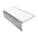 Square Aluminium Stair Nosing Single Channel 2.44m 25mm Riser Slip-Resistant PVC Inserts for Vinyl, Lino, Lightweight Carpets Safe Domestic Solution