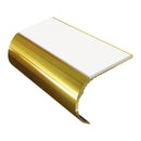 Bullnose aluminum stair nosing with slip-resistant PVC insert, 37mm riser height, 3.22m length