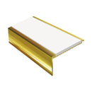 Heavy Duty Square Aluminium Stair Nosing with Single Insert, 2.75m Length, 32mm Riser, Slip-Resistant for Medium Carpets & Smooth Flooring