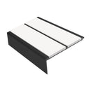 Square Aluminium Stair Nosing 2.44m 93mm Tread 32mm Riser