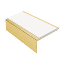 Heavy Duty Square Aluminium Stair Nosing with Single Insert, 2.75m Length, 32mm Riser, Slip-Resistant for Medium Carpets & Smooth Flooring