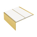 Square Double Channel Aluminium Stair Nosing with Ramp Back 3.22m Length Slip-Resistant PVC Inserts Ideal for Vinyl & Lino Flooring