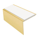 Square Aluminium Stair Nosing Single Channel 2.44m Length Tread 62mm Slip-Resistant Inserts Ideal for Medium Carpets & Heavy-Duty Flooring