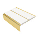 Heavy Duty Square Aluminium Stair Nosing 2.44m Double Insert, Slip-Resistant, 93mm Tread, 32mm Riser Ideal for High-Traffic Areas