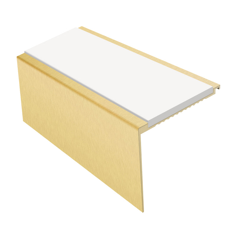 Square Aluminium Stair Nosing 3.22m, 62mm Tread Slip-Resistant, Durable Profile for Medium Carpets & Heavy-Duty Flooring Custom Finishes Available