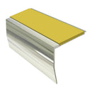 Heavy Duty Chevron Aluminium Stair Nosing 3.22m Single Insert 65mm Riser Slip-Resistant Durable for Medium Carpets & Smooth Flooring