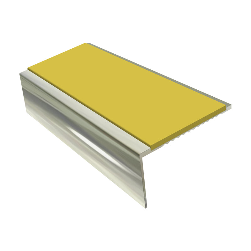 Square Aluminium Stair Nosing 3.22m, 25mm Riser Slip-Resistant Profile for Vinyl & Carpets Stylish Safety for Home Stairs