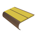 Bullnose Stair Nosing 2.75m Aluminium Double PVC Insert 39mm