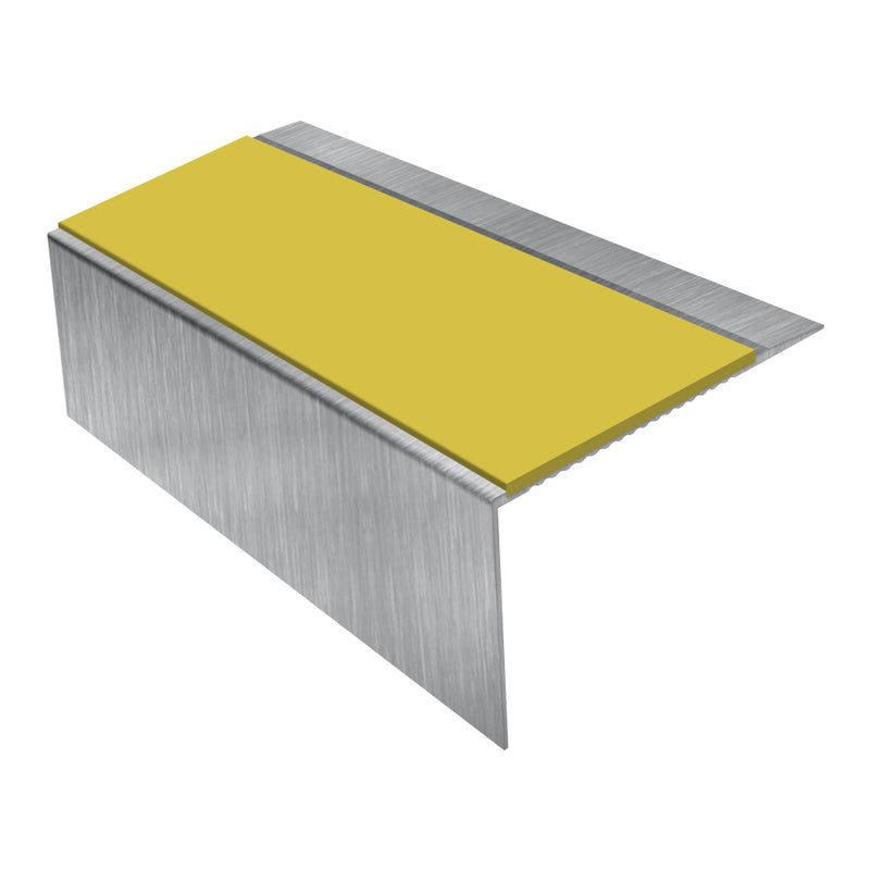 Square Ramp Back Aluminium Stair Nosing Single Channel | Length 2.44m x Tread 70mm