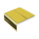 Premium Double Channel Aluminium Stair Nosing, 3.22m, Slip-Resistant PVC Inserts, 3.5mm Gauge, Ideal for Vinyl, Lino, Carpets, Durable & Safe.