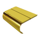 Yellow bullnose aluminium anti slip stair nosing with double insert strips for commercial steps