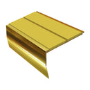 Heavy Duty Chevron Aluminium Stair Nosing 2.44m, Double Insert, 60mm Riser, Slip-Resistant, Durable for High-Traffic Areas, Custom Finishes Available