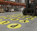 Premium Adhesive Floor Identification Markers 190mm for Warehouse Organization with High Visibility and Slip Resistance