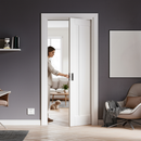 Premium White Primed Internal 3 Panel Framed Pocket Door Set for Modern Interiors