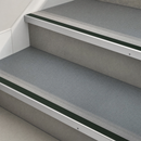 Aluminium Stair Nosing 62x32mm Square Edge, 5mm Gauge, Cut to Size 700-3200mm — Insert Colour: Spruce Castellated