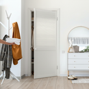 Premium White Painted Half Shaker Louvre Wardrobe Cupboard Door with Unique Design and Lifetime Guarantee