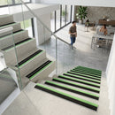 Aluminium stair nosing strip 87x40mm with non-slip surface texture for indoor and outdoor step safety