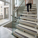 85x32mm aluminium stair nosing with anti-slip surface for indoor and outdoor step safety installation