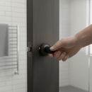 Premium Round Bathroom Thumbturn Lock in Matt Black Finish for Industrial Doors - High-Quality Professional Grade for Industrial and Commercial App...